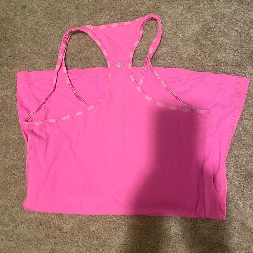 Lululemon neon pink tank